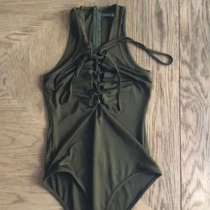 LF Carmar Lace up bodysuit